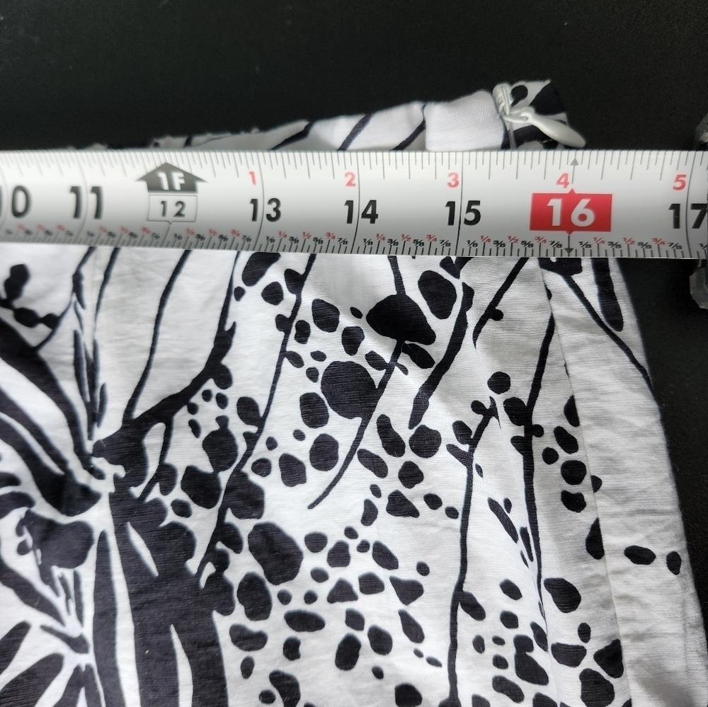 City Girl Nancy Bolen Women's Capri Pants Size: 12 Black/White Floral Vintage - Picture 8 of 8